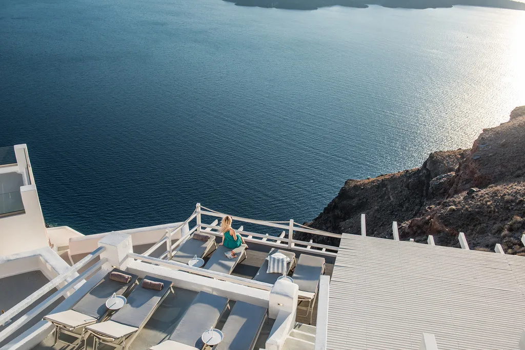 Terrace, On The Rocks Hotel, Santorini