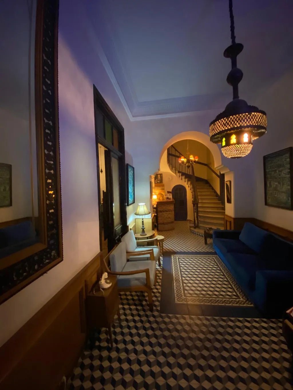 Lobby, Hotel Central, Casablanca