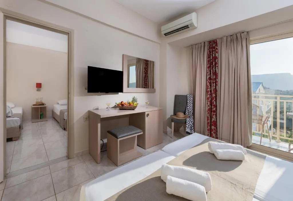 FAMILY ROOM GARDEN VIEW TWO BEDROOMS Room, Marilena Hotel, Crete