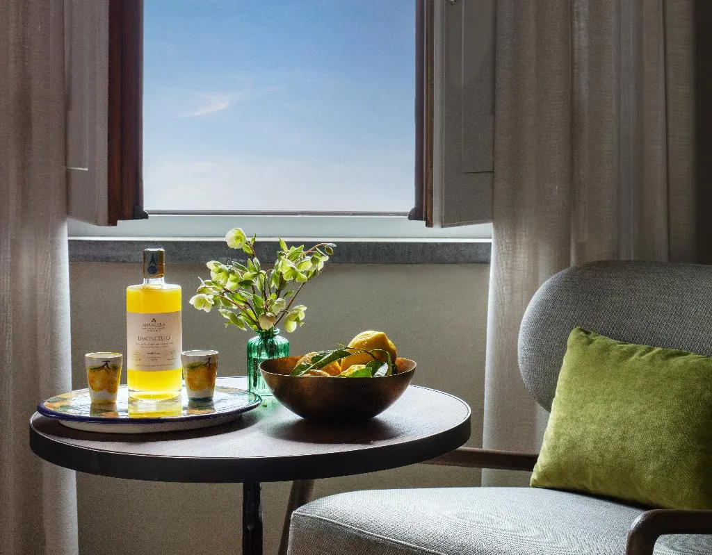 DOUBLE DELUXE SIDE SEA VIEW Room, Anantara Convento di Amalfi Grand Hotel, Naples