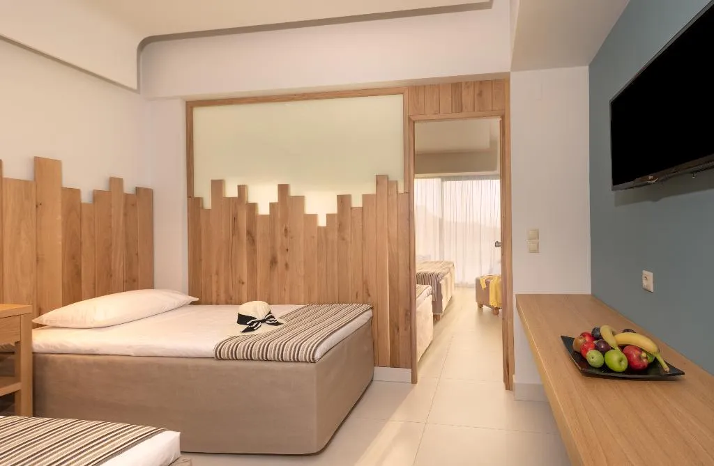 FAMILY ROOM CAPACITY 5 TWO BEDROOMS Room, Arina Beach Resort, Crete