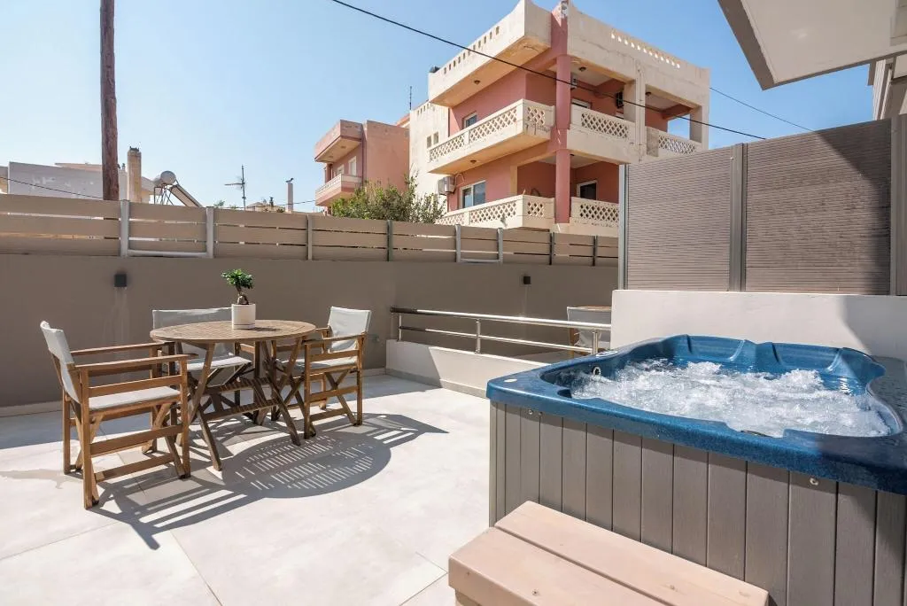 Terrace, Christina Beach Hotel, Crete