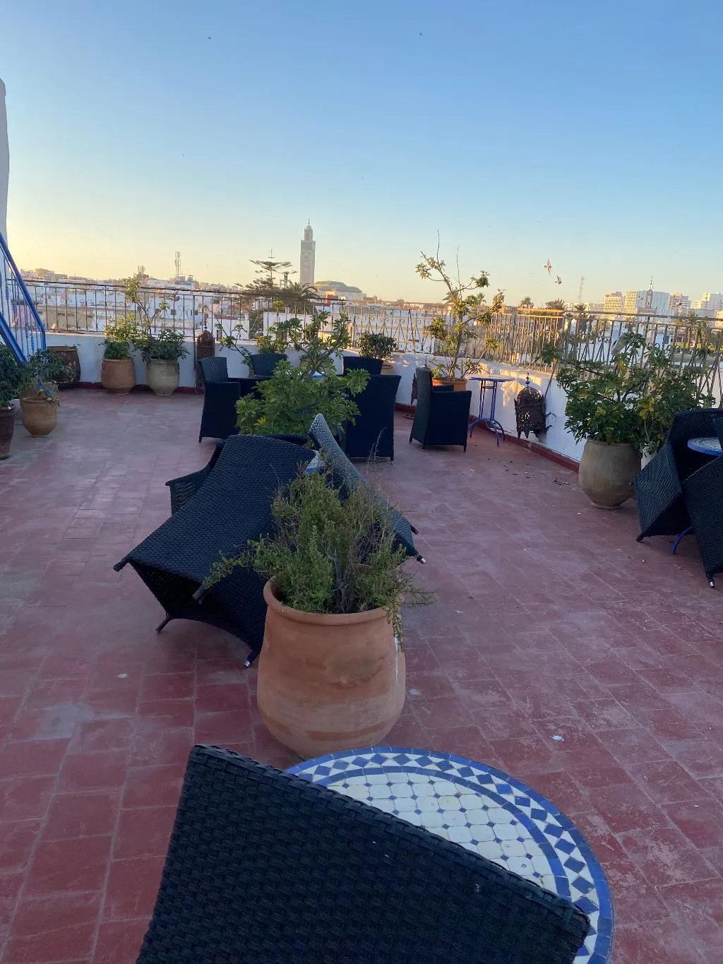 Terrace, Hotel Central, Casablanca