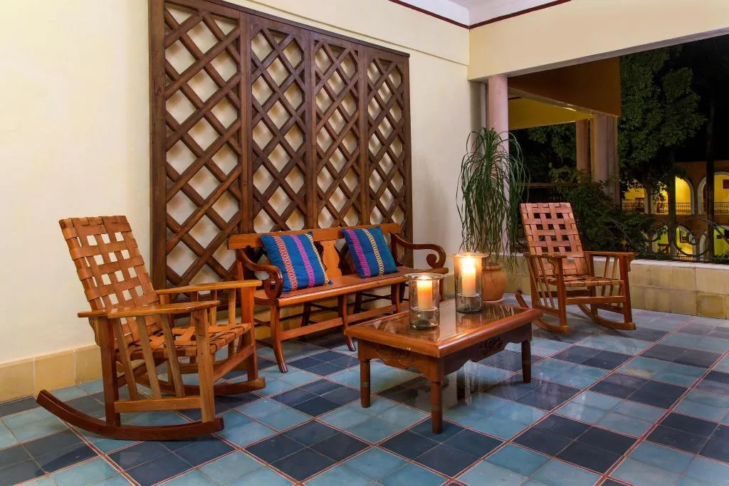 Terrace, Hacienda Uxmal, Cancun Area