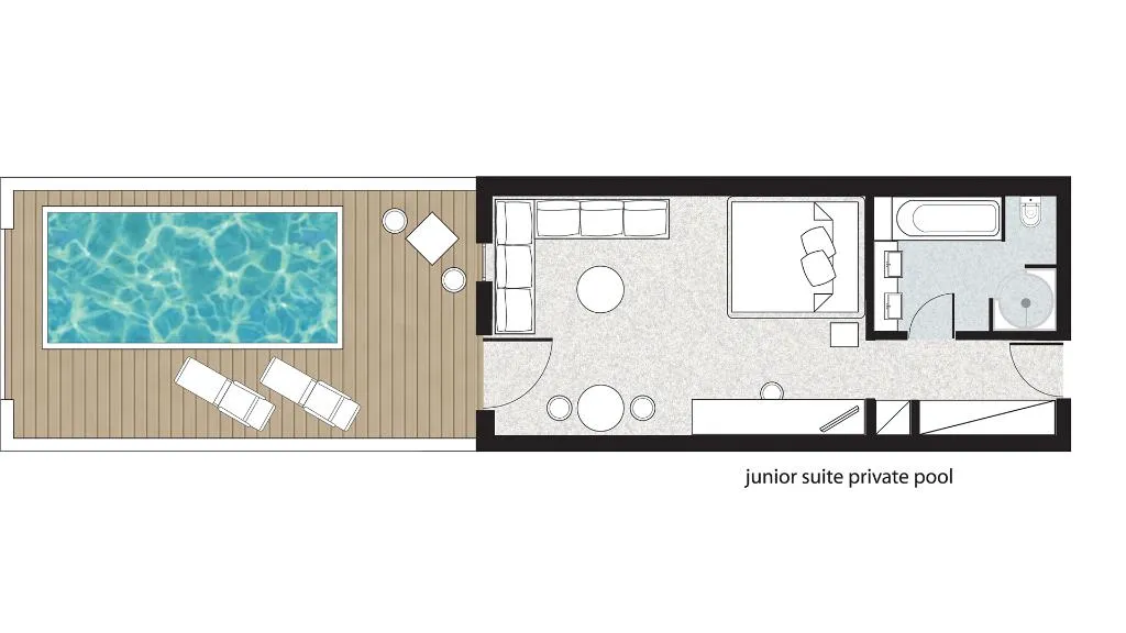 BUNGALOW WITH PRIVATE POOL Room, Mykonos Blu, A Resort to Live, Mykonos