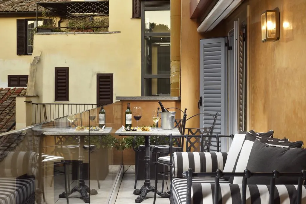 Terrace, Hotel De' Ricci - Small Luxury Hotels of the World, Rome