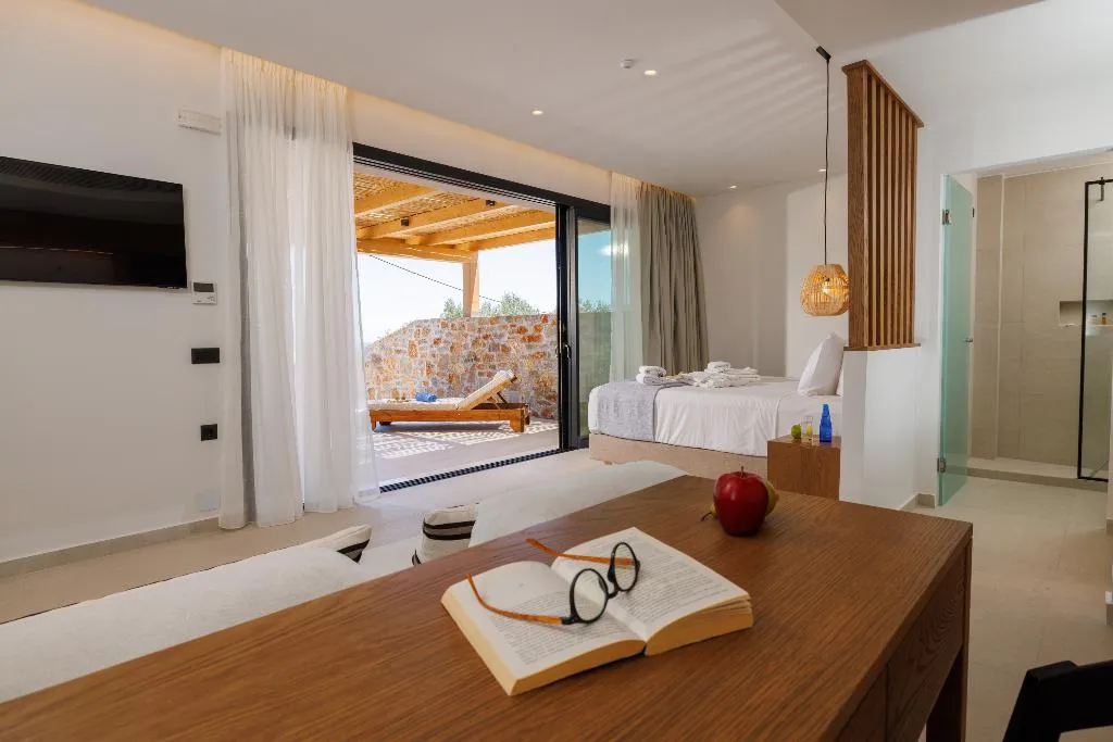 JUNIOR SUITE DELUXE SEA VIEW Room, Deos Luxury Suites, Crete