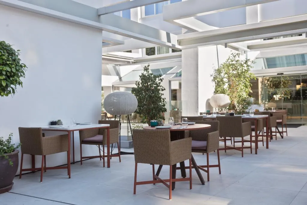 Terrace, Innside Palma Bosque Hotel, Majorca
