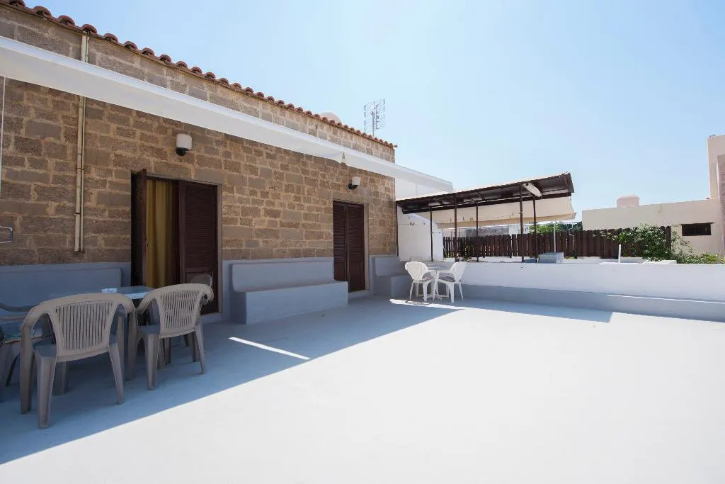 Terrace, Stavros Pension, Rhodes