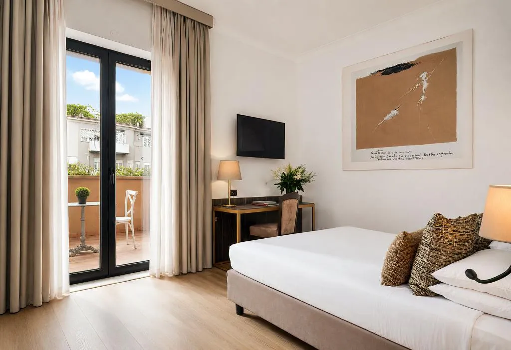 DOUBLE SUPERIOR WITH TERRACE Room, Grand Hotel Tiberio, Rome