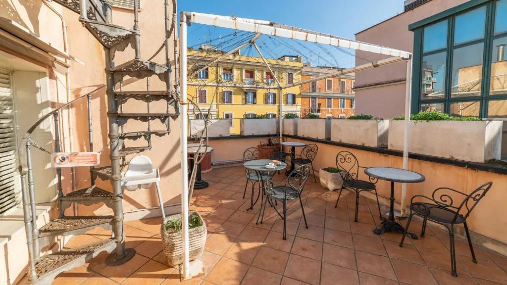 Terrace, Hotel Center 1, Rome