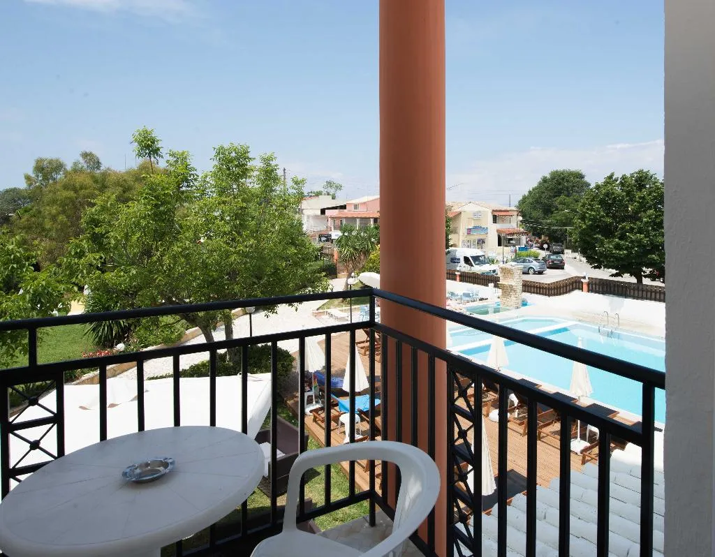Terrace, Silver Beach Hotel and Annexe Apartments, Corfu
