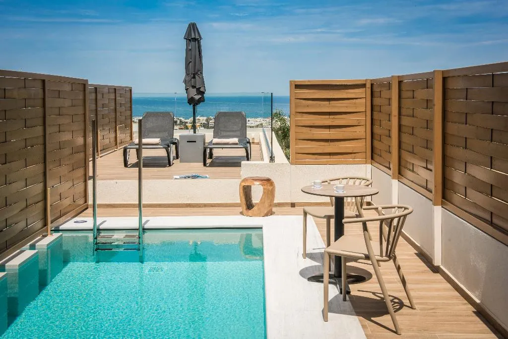 Double or Twin DELUXE WITH PRIVATE POOL Room, Casa Blu Boutique Hotel "by Checkin" Adults Only, Crete