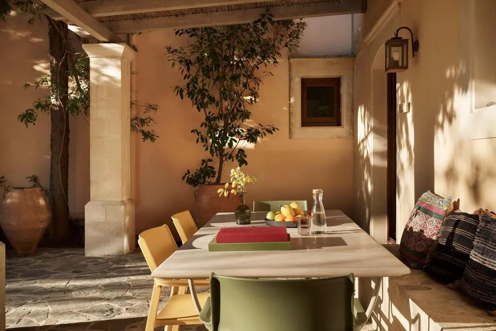 Terrace, Kapsaliana Village Hotel, Crete