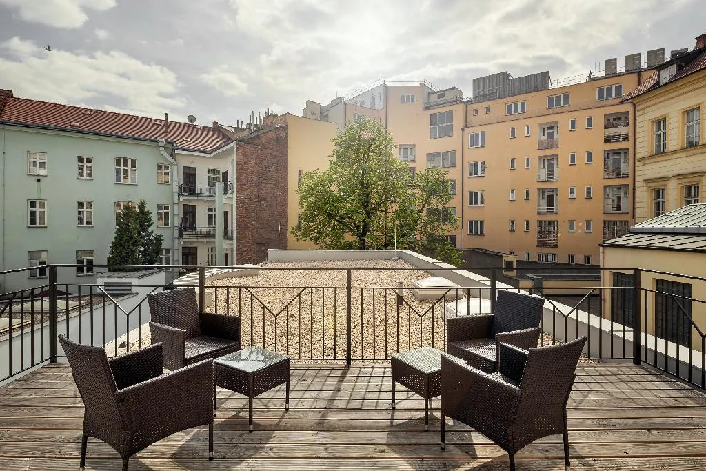 Terrace, Elizabeth Suites, Prague