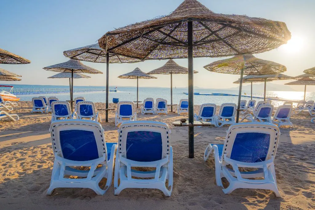 Beach, Ivy Cyrene Island  Aquapark Resort, Red Sea Riviera