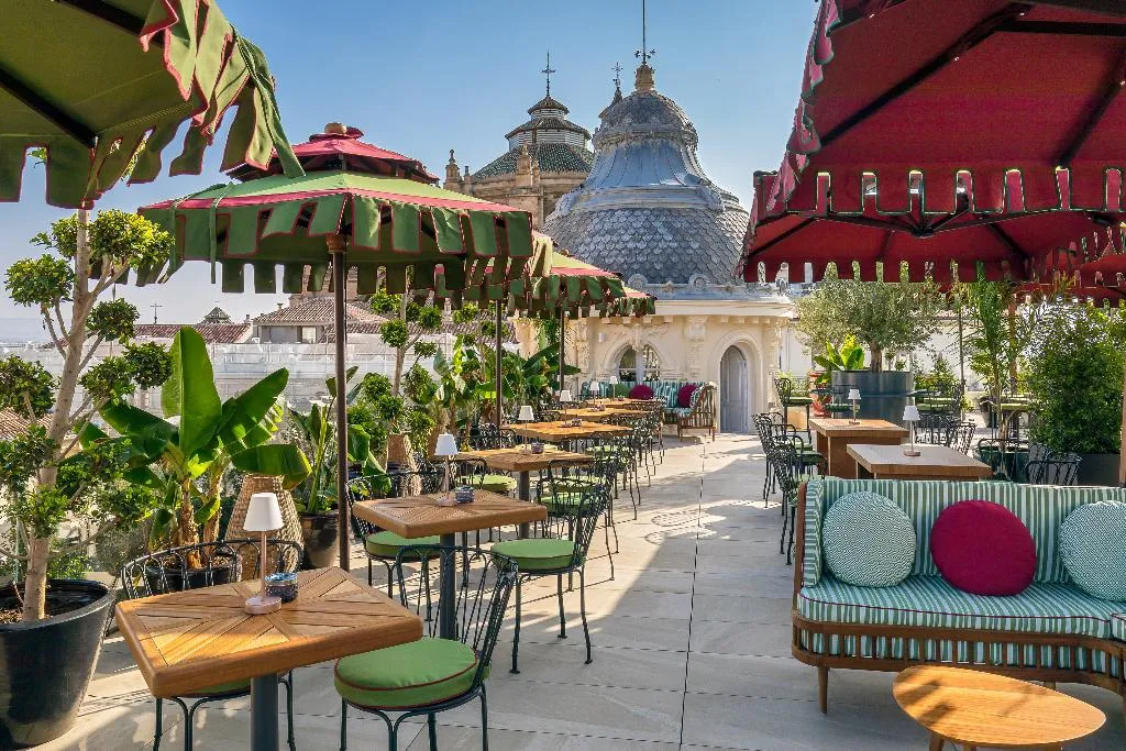 Terrace, Palacio Gran Via, A Royal Hideaway Hotel, Andalucia