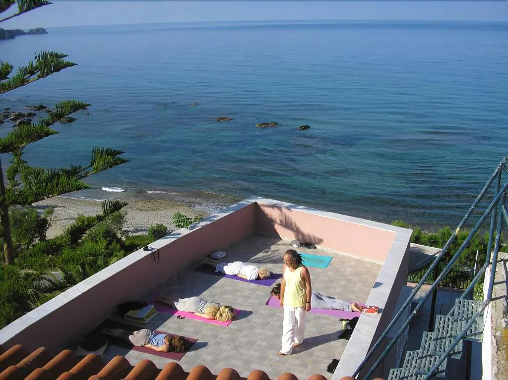 Terrace, Horizon Beach Hotel, Crete