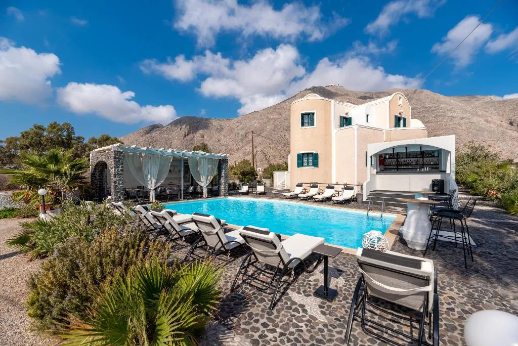 General view, Villa Anemomilos Perissa, Santorini