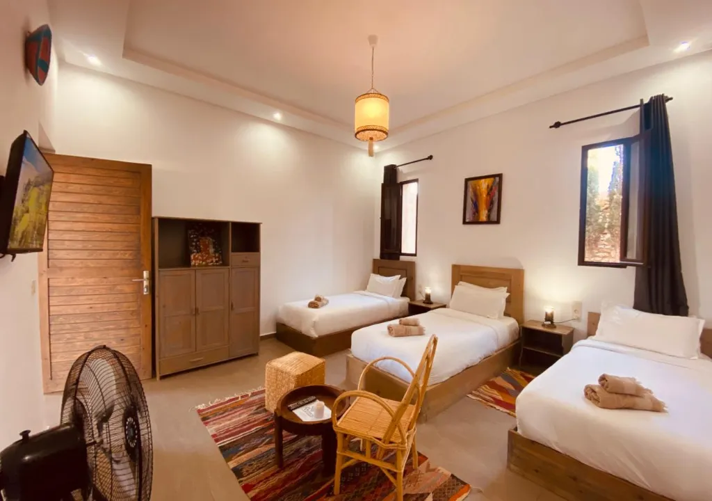 TRIPLE THREE BEDS Room, Dar Ayman hotel, Essaouira