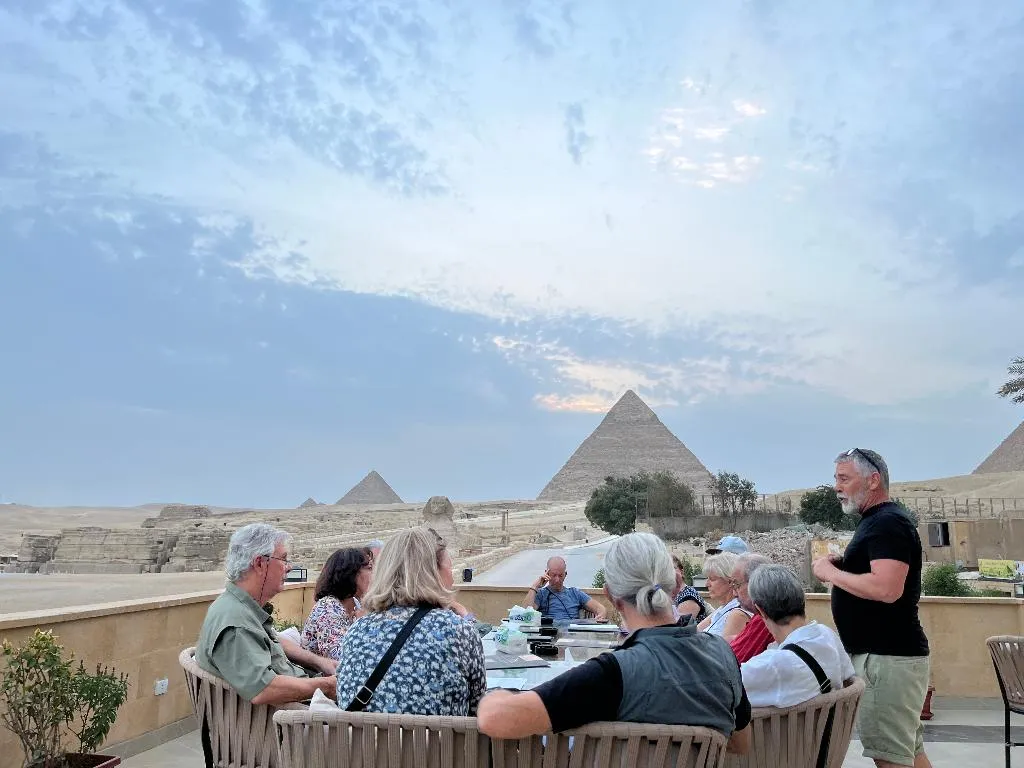 Terrace, The Gate Hotel Front Pyramids & Sphinx View Hotel, Cairo