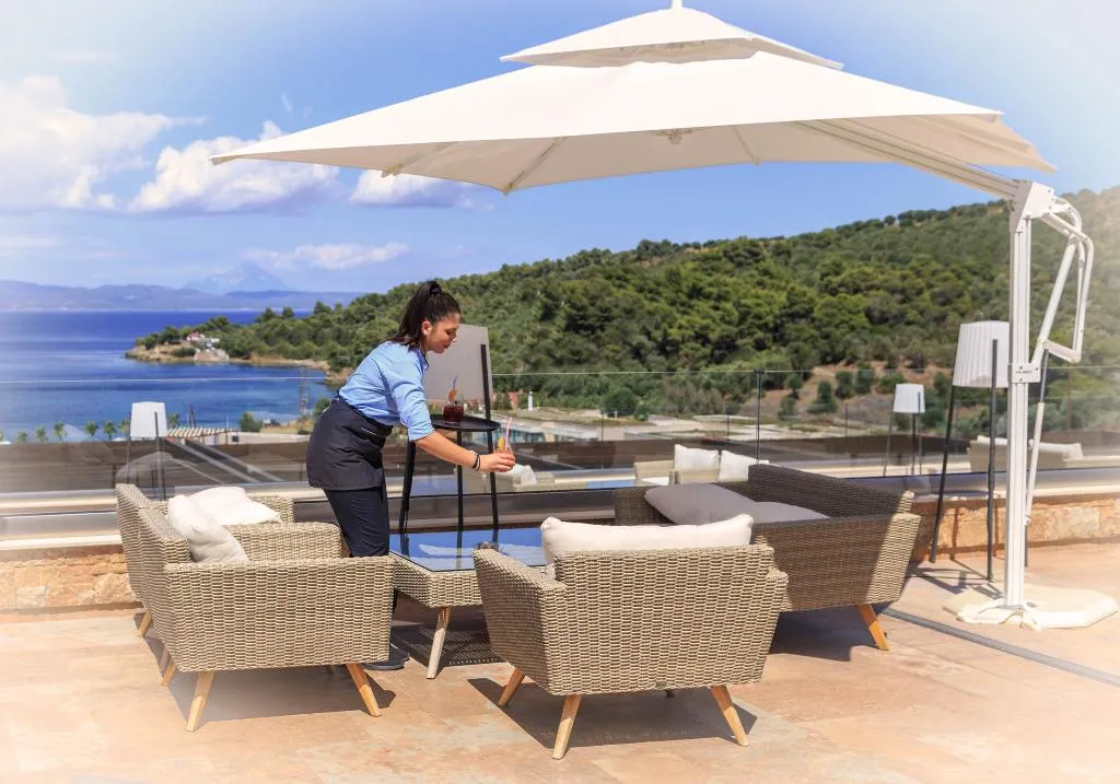 Terrace, Miraggio Thermal Spa Resort, Halkidiki