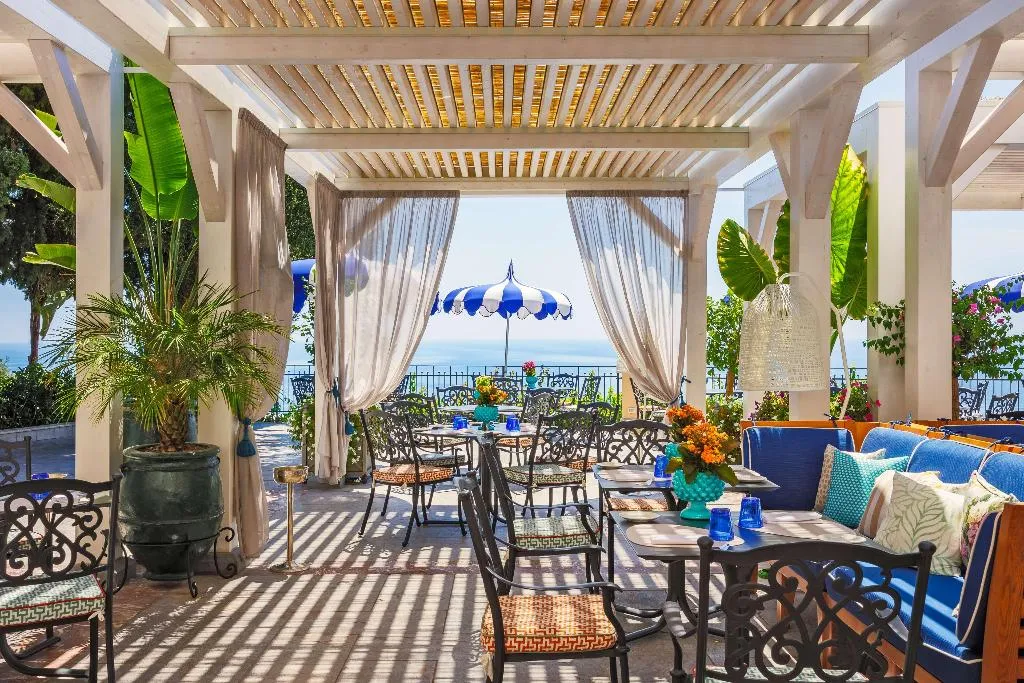 Restaurant, Grand Hotel San Pietro, Taormina