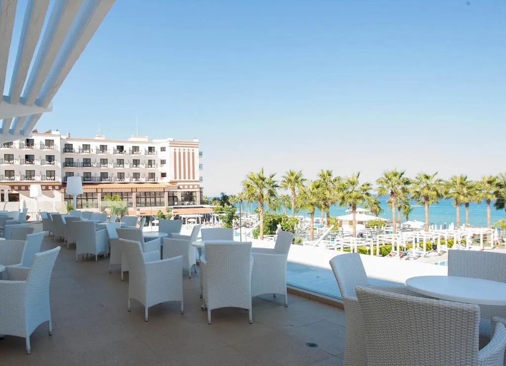 Terrace, Vrissiana Beach Hotel, Cyprus