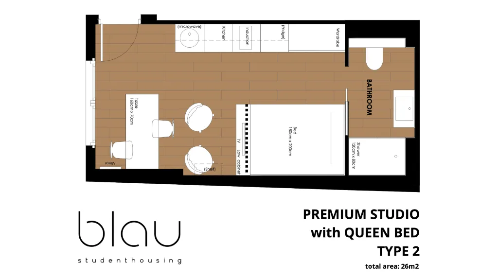 DOUBLE PREMIUM Room, Blau Student Housing, Barcelona