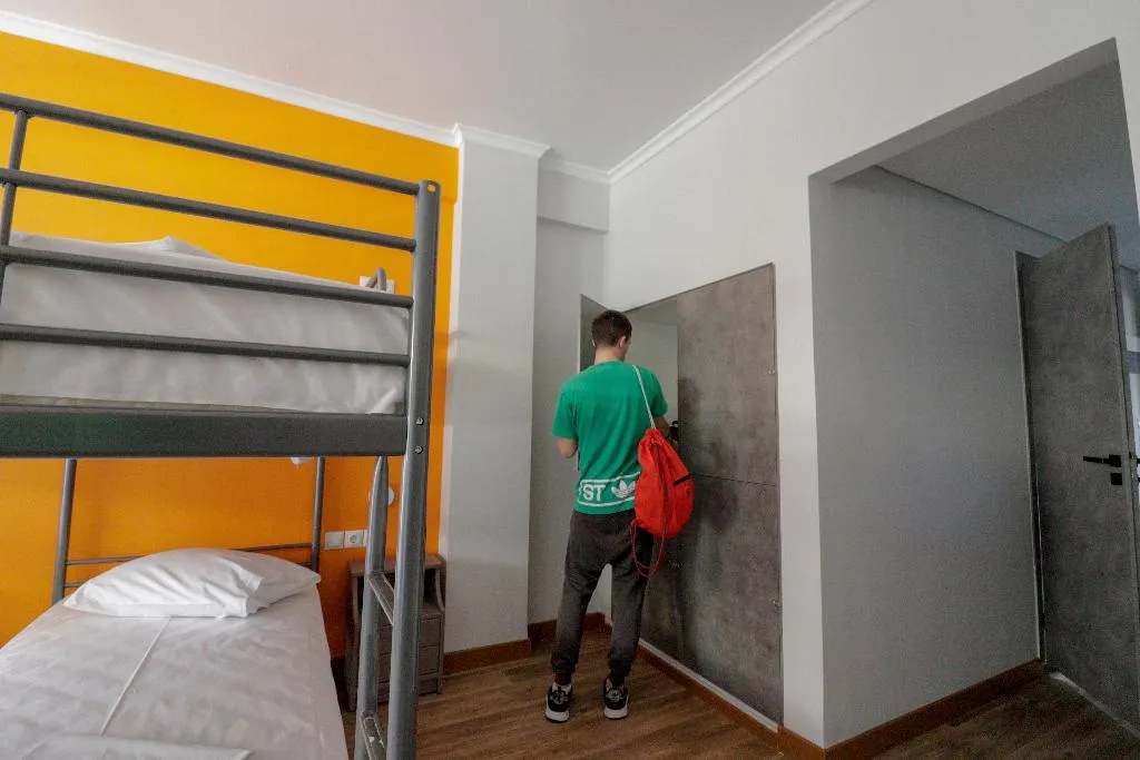 Bed in dormitory CAPACITY 6 WITH SHARED BATHROOM Room, Athens Hawks, Athens