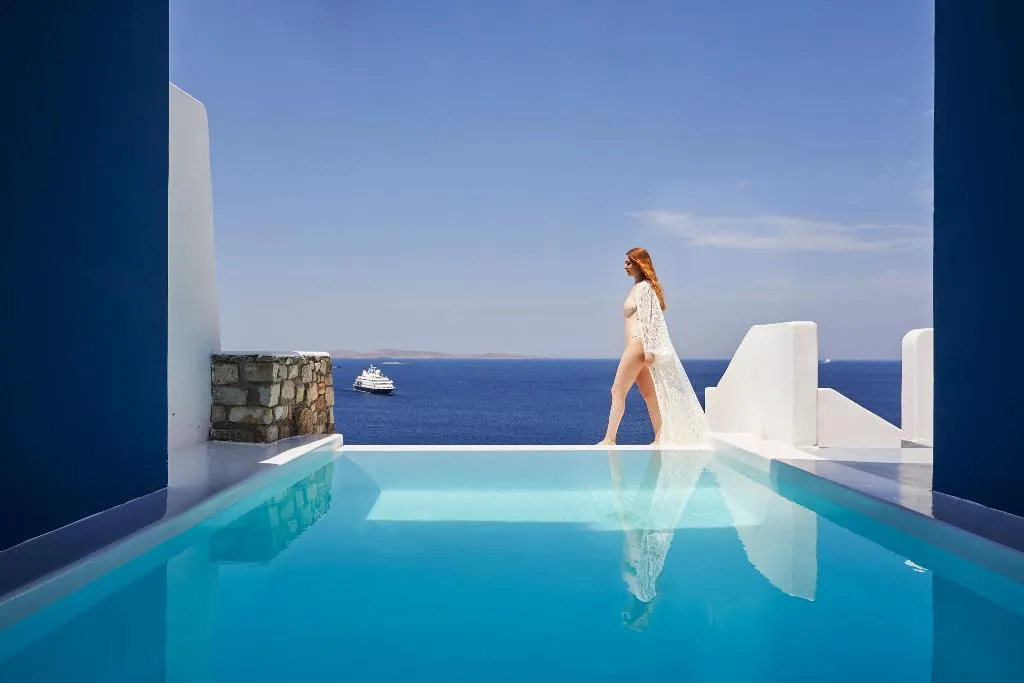 SUITE SEA VIEW WITH PRIVATE POOL Room, Kouros Hotel & Suites, Mykonos