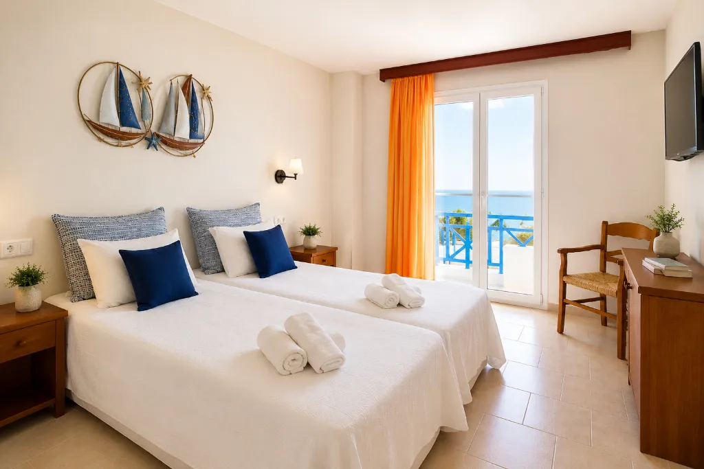 Double or Twin STANDARD Room, Karidis, Santorini