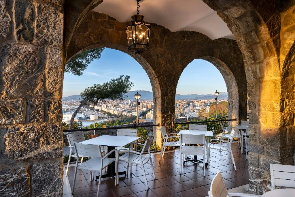 Terrace, Parador de Malaga. Gibralfaro, Costa Del Sol