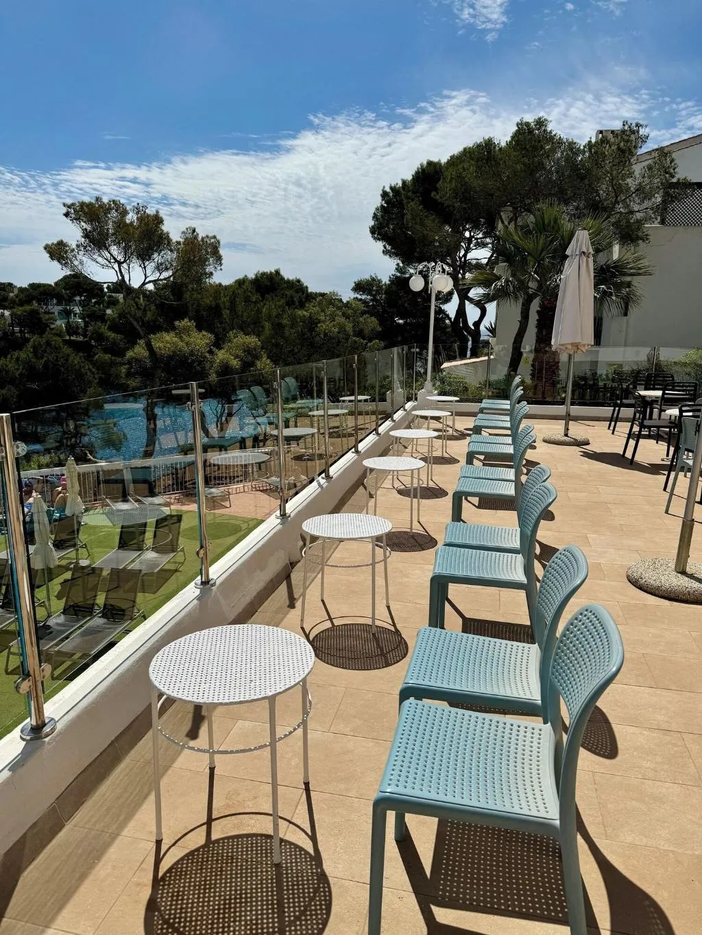 Terrace, Cala Ferrera, Majorca
