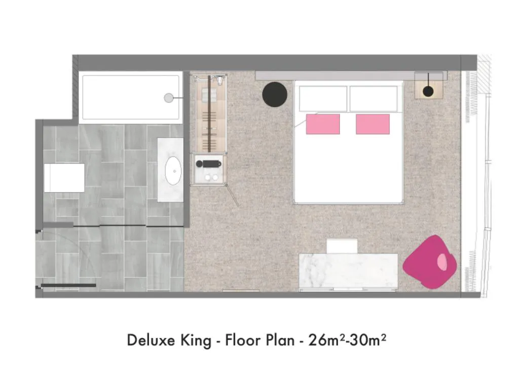 DOUBLE DELUXE KING BED Room, The Morgan Hotel, Dublin