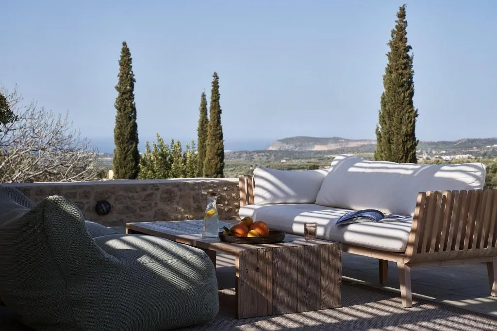 Terrace, Kapsaliana Village Hotel, Crete