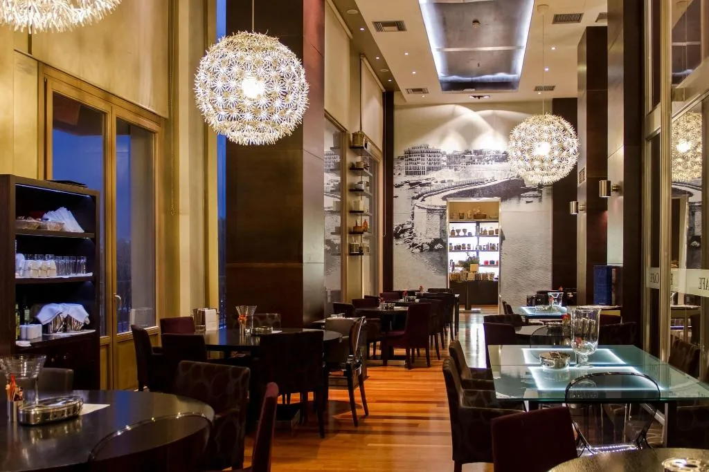Restaurant, GDM Megaron,Historical Monument Hotel, Crete
