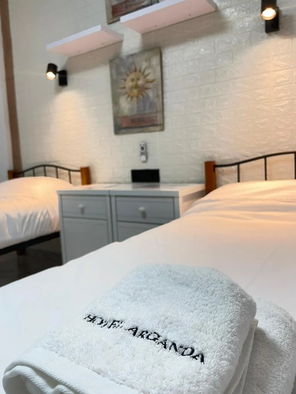 Double or Twin Shared external bathroom Room, Hotel Arganda, Madrid