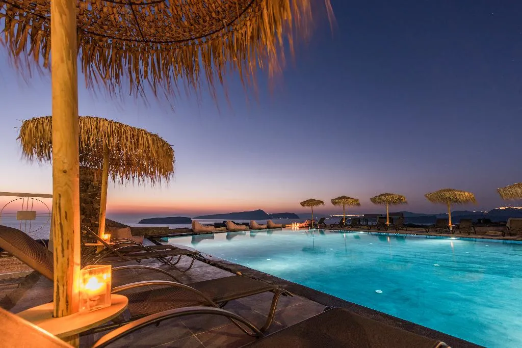 Pool, Sunset Faros, Santorini