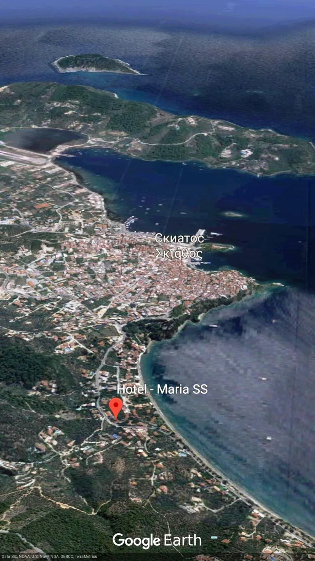 General view, Maria SS, Skiathos