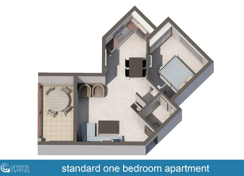APARTMENT ONE BEDROOM Room, Artemis Cynthia Complex, Cyprus