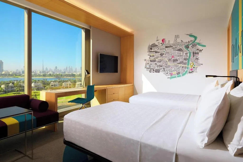 TWIN WITH VIEWS Room, Aloft Dubai Creek, Dubai