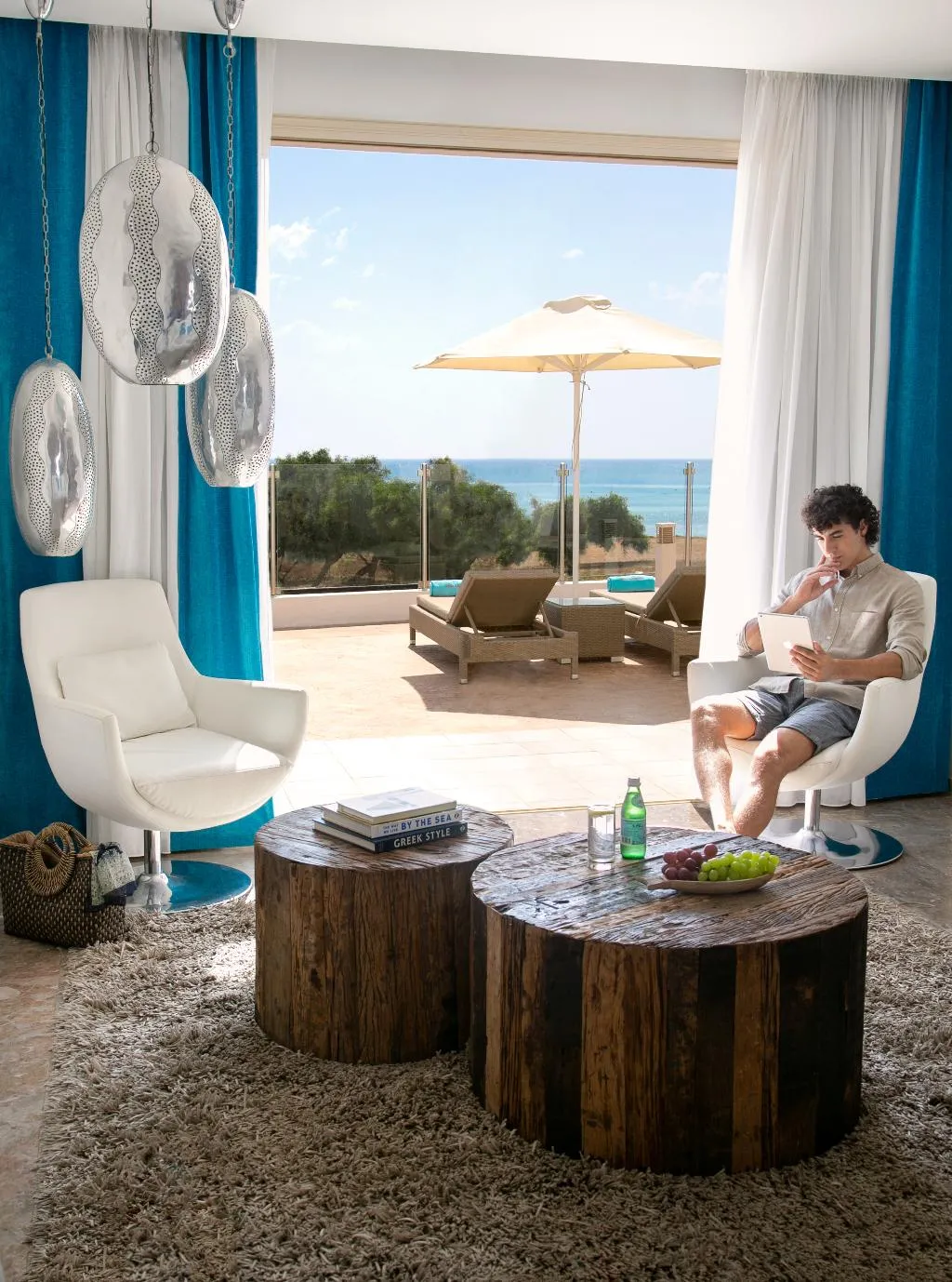 Lobby, Althea Kalamies Luxury Villas, Cyprus