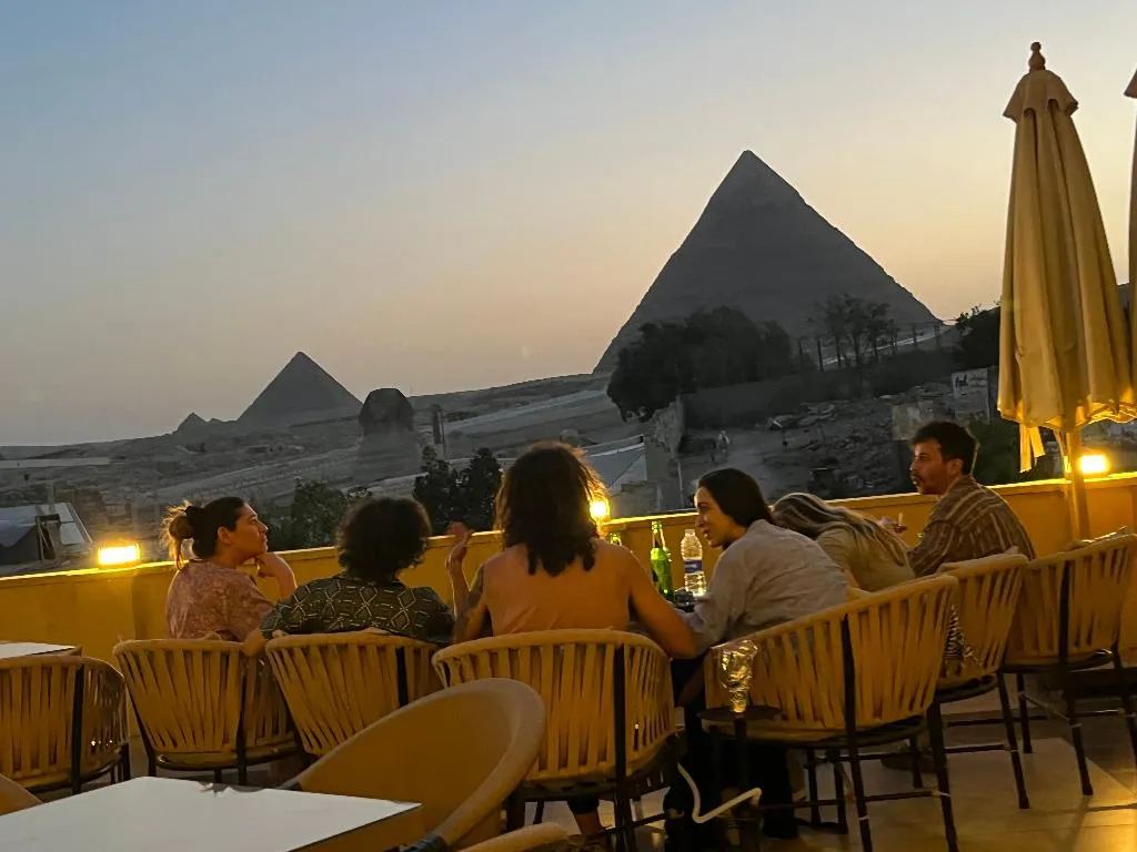 Terrace, The Gate Hotel Front Pyramids & Sphinx View Hotel, Cairo
