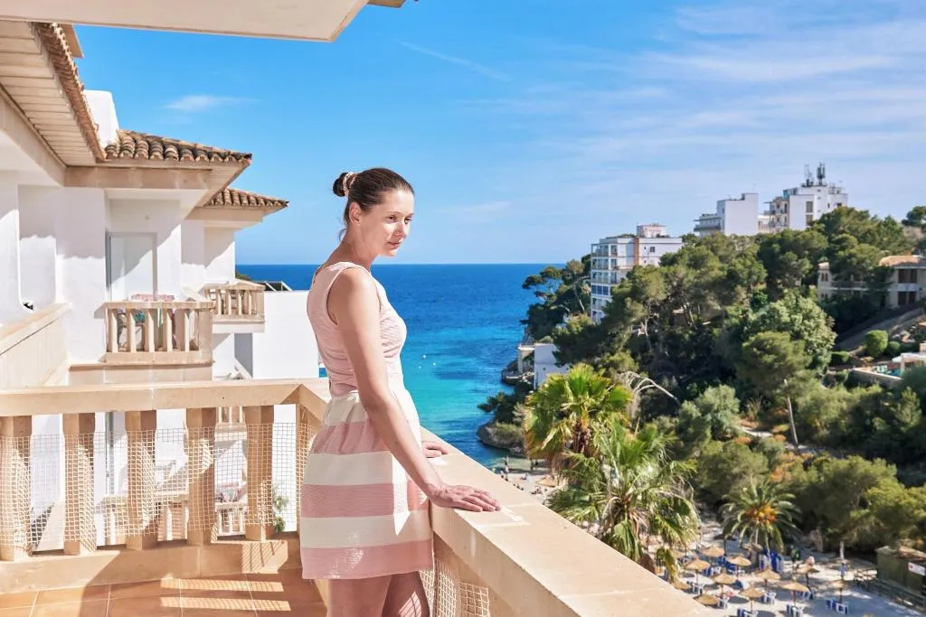 Terrace, Hotel Cala Santanyi, Majorca