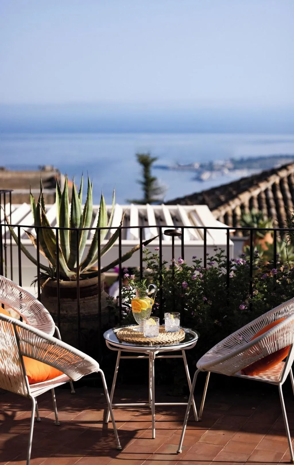 Terrace, Villa Taormina, Taormina