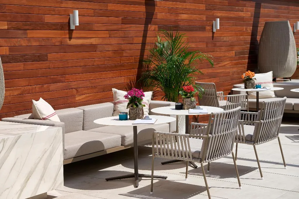 Terrace, Innside Palma Bosque Hotel, Majorca