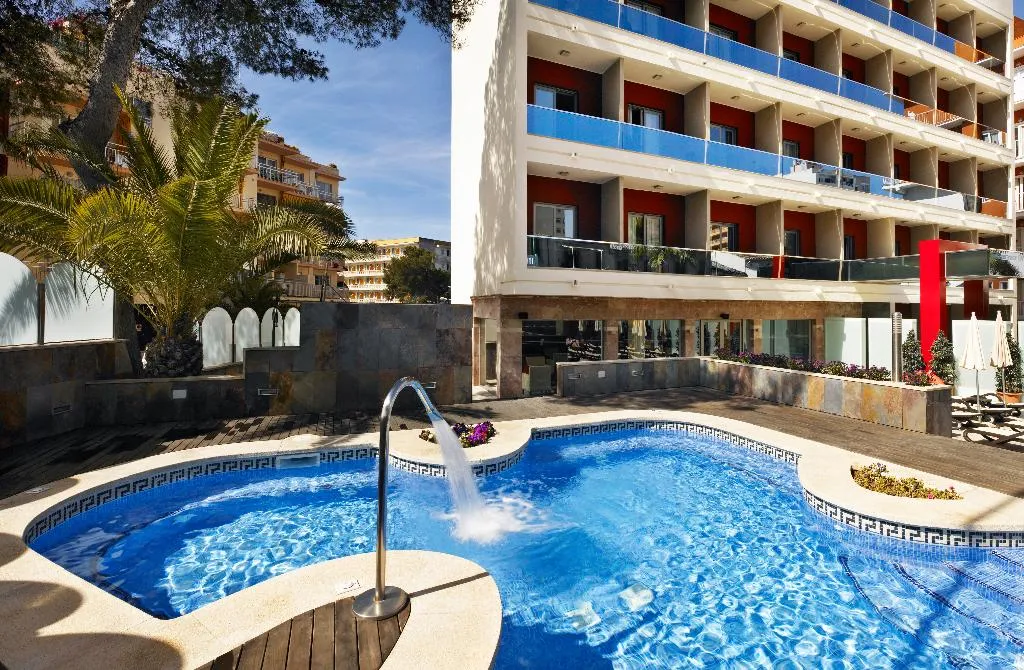 Pool, Mediterranean bay, Majorca