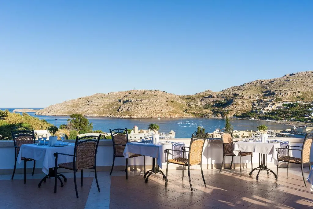 Terrace, Lindos Village Resort & Spa, Rhodes