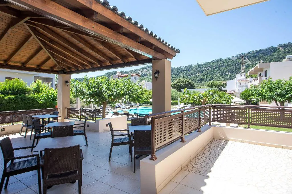 Terrace, Santa Helena Hotel, Rhodes